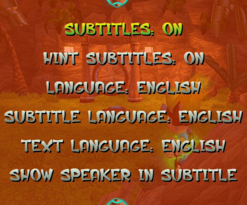 Subtitle and language settings